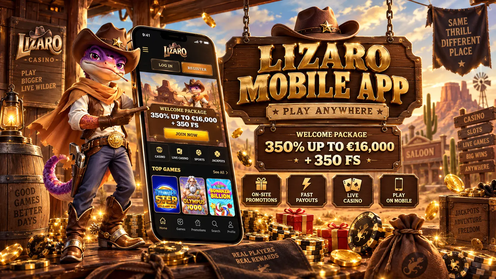 Lizaro mobile app for Android and iOS