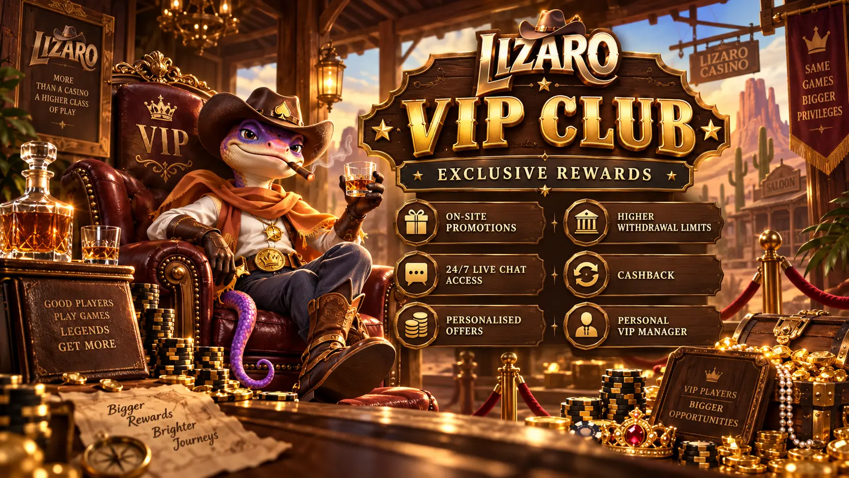 Lizaro VIP Club — exclusive rewards and personal service for loyal players